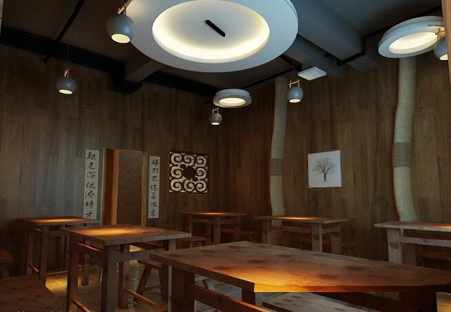 中式烧烤店就餐区设计