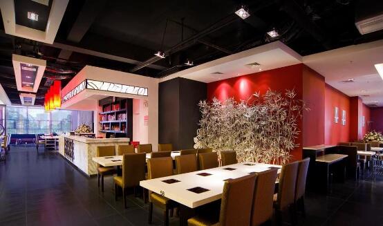 中式主题餐厅大厅设计效果图