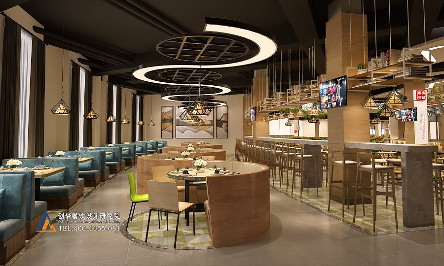 武汉工程学院食堂丨食堂就餐区设计
