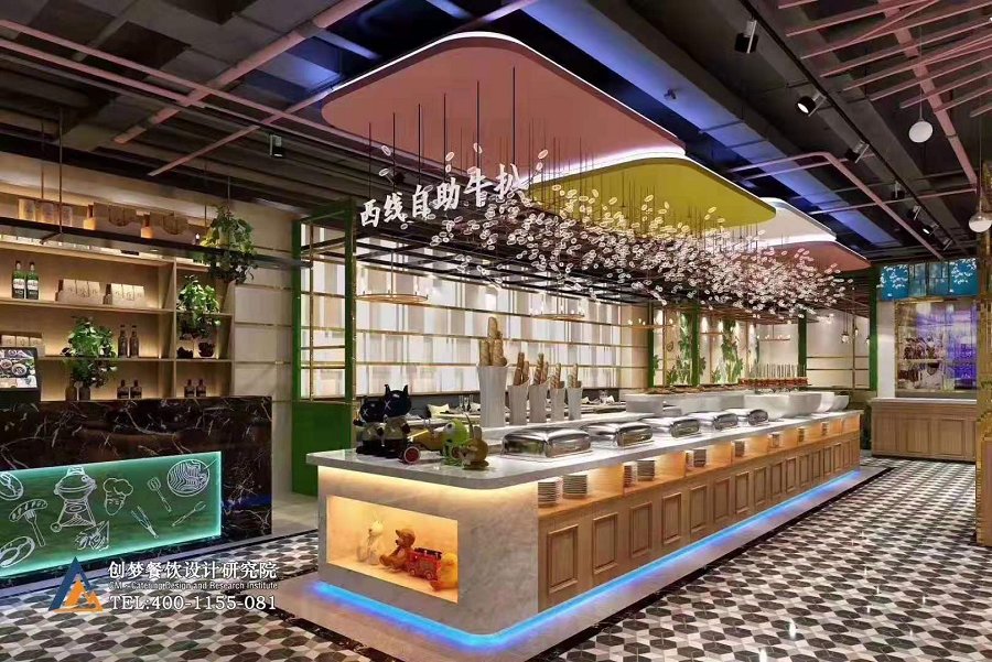 西线牛排沙拉西餐厅收银台设计