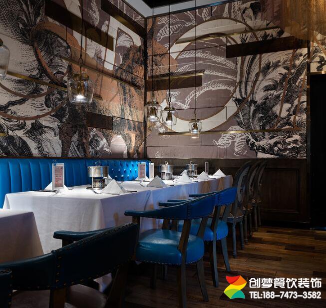 万象城自助餐厅墙面设计