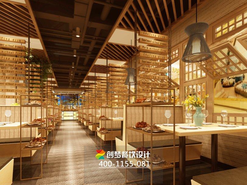 鼎食鲁牛就餐过道设计效果图