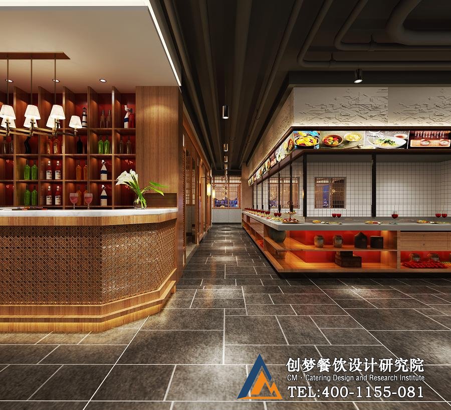 龚得包湘菜连锁餐厅收银台设计
